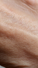 Close up of human skin texture showing wrinkles and natural surface detail