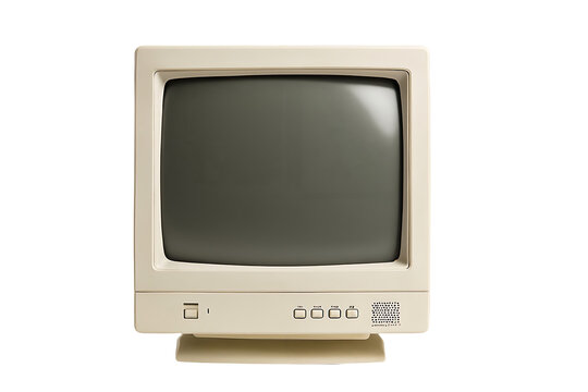 Vintage beige CRT computer monitor from the 80s-90s