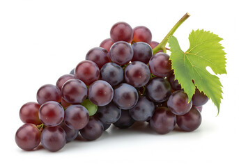 Fototapeta premium Fresh cluster of ripe purple grapes, showing detail with vibrant color. Perfect for healthy eating or culinary design, ideal for fruit-themed projects