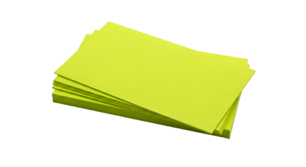 Stack of Neon Yellow Rectangular Sticky Notes post it notes