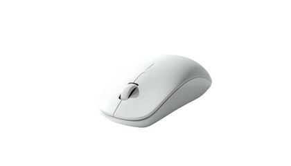 Clean, smooth white computer mouse centered against a black void