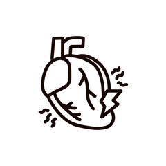 Heart attack icon