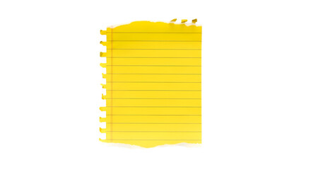 Torn yellow lined paper with black background notebook