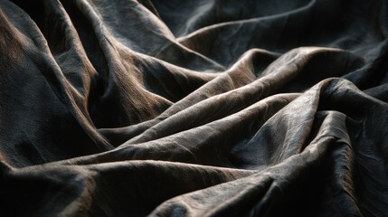 Dramatic Flowing Fabric Texture - Dark, Elegant, and Abstract Composition.