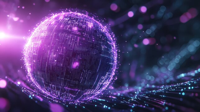 Digital sphere generating global network connections and data streams