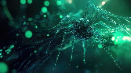Digital spider creating network connection with ai technology