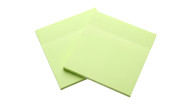 Two Light Green Square Sticky Notes image graphic