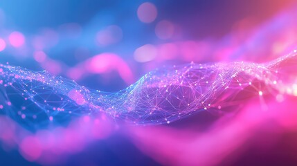 Digital network connections visualizing data flow and technology