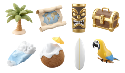 Fun Tropical Adventure Elements for Isolated Island Escape Theme