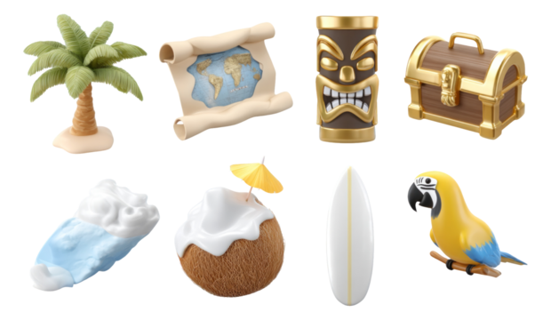 Fun Tropical Adventure Elements for Isolated Island Escape Theme