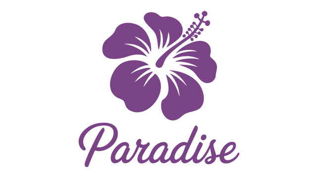 Purple hibiscus paradise logo