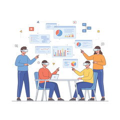 Human and AI Collaboration Analyzing Data with Robots and Decision Support Systems