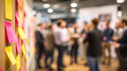 Unfocused Corporate Brainstorming - Out-of-focus background of a corporate brainstorming session. High quality