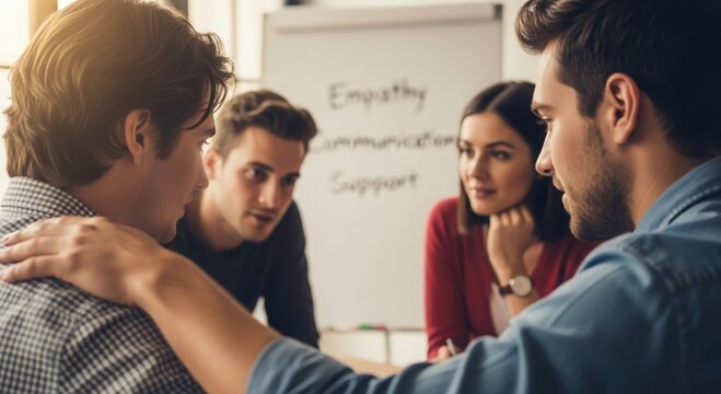 Team Conversation on Mental Wellness &mdash; highlighting empathy, communication, and support