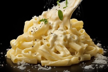 Creamy Alfredo Pasta with Parmesan and Cracked Pepper 