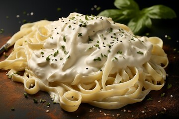 Creamy Alfredo Pasta with Parmesan and Cracked Pepper 