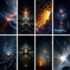 set of abstract backgrounds