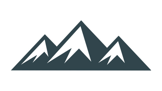 Geometric mountain peaks symbol