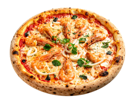 Tasty Italian Style Pizza with Assorted Meats and Cheese