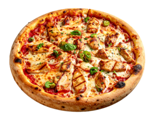 Tasty Italian Style Pizza with Assorted Meats and Cheese