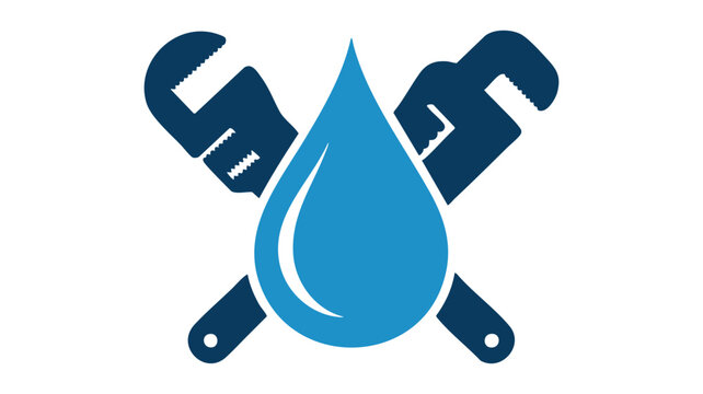 Plumbing service logo concept icon
