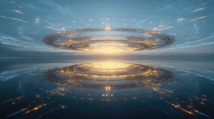 Digital data network transferring energy connection abstract concept