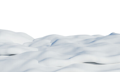 Fototapeta premium Softly Rolling Drifts of Freshly Fallen Snow under a Muted Sky