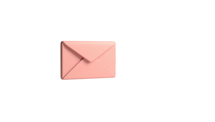 Peach envelope against stark black background