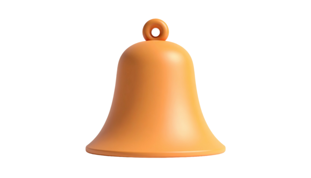 Simple, matte, bell-shaped icon against a dark background