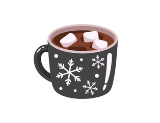 Hot cocoa with marshmallows.