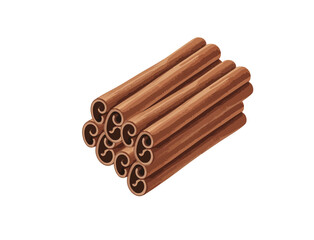 Cinnamon sticks isolated. Cinnamon sticks clipping Path.