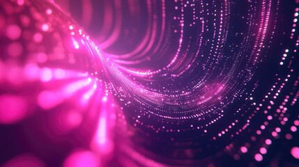 Data flowing through abstract fiber optics network