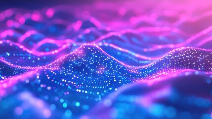 Digital data flowing across a futuristic network connections