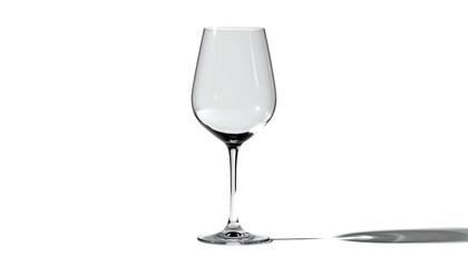 Wineglass centered against dark backdrop, elongated shadow visible
