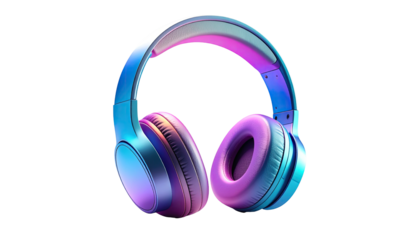 Luminous headphones cast in a vivid spectrum of color