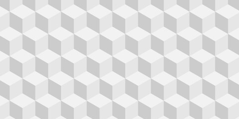 Structure white block box cube seamless pattern grid vintage surface triangle web monochrome square texture white background.	
