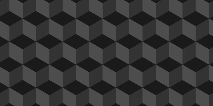 Abstract square dark black cubic square shape backdrop texture. cube geometric wall and floor. vector diamond hexagon triangle wallpaper background.	
