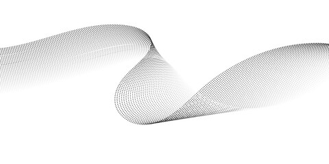 Abstract smooth flowing line art vector: minimalist ribbon wave pattern for modern design, technology, music, and elegant backgrounds