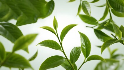 Obraz premium FreshGreenTeaLeaves