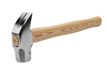 Realistic Render Claw Hammer with Wooden Handle Tool Construction Equipment