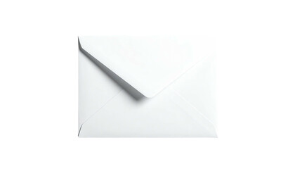 White envelope, closed, laying on a black background