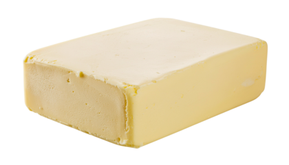 Piece of butters on white background isolated on white background