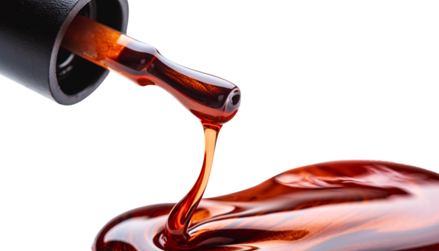 Nail polish flowing from the bottle isolated - Powered by Adobe