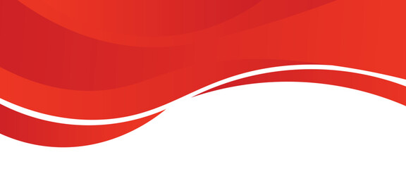 Vector red line background curve element with white space for text and message design, overlapping layers, vector