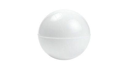 Seamless white sphere in two halves