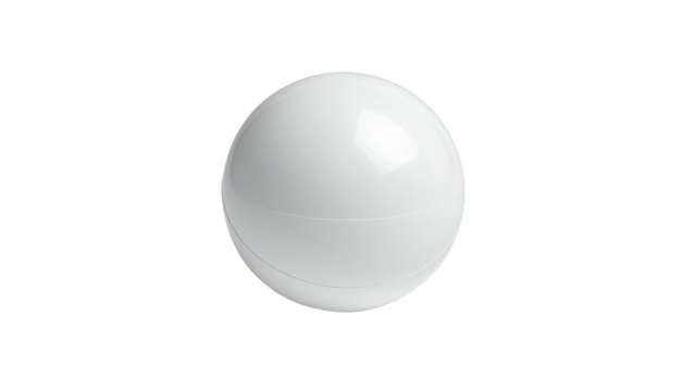 Shiny, white sphere centered on black background. Simple. Clean
