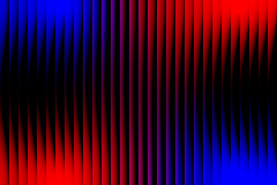 Abstract vertical lines of vibrant red and electric blue light create a dynamic energetic and futuristic digital art background