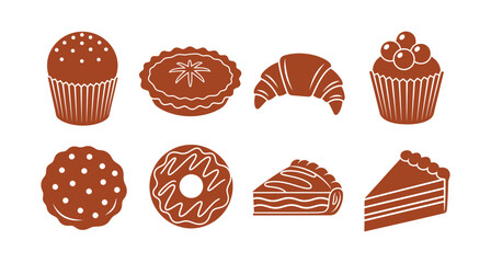 A seamless pattern collection of sweet chocolate Easter eggs, candy, and cookies