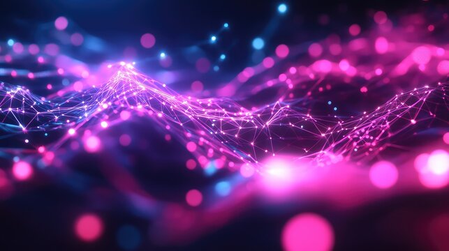 Digital network connecting global data and technology points