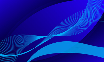 blue lines wave curves on gradient abstract background